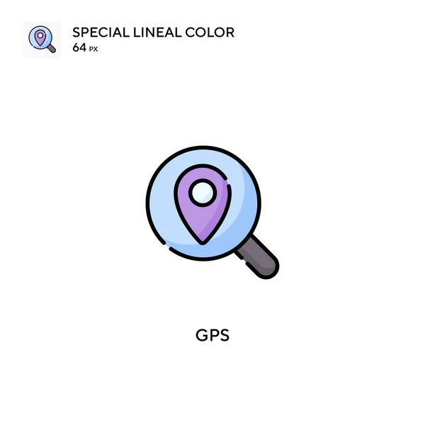 Gps Spécial Lineal Icône Vectorielle Couleur Icônes Gps Pour Votre — Image vectorielle