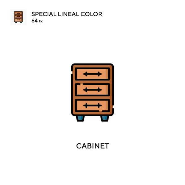 Cabinet Spécial Lineal Icône Vectorielle Couleur Icônes Cabinet Pour Votre — Image vectorielle