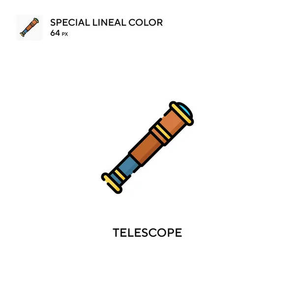 Teleskop Spezielles Lineares Farbvektorsymbol Teleskop Symbole Für Ihr Geschäftsprojekt — Stockvektor