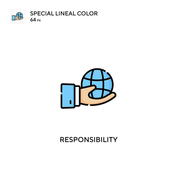 特殊线型彩色矢量图标 负责任的标志为您的商业项目 — 图库矢量图片