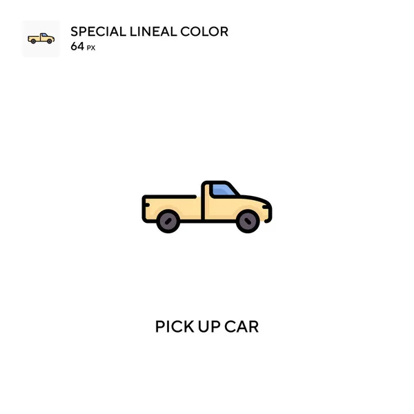 Pick Car Special Lineal Color Vector Icon Pick Car Icons — Stock Vector