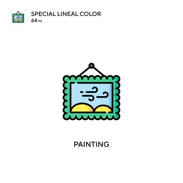 Malerei Spezielles Lineares Farbvektorsymbol Malen Von Symbolen Für Ihr Geschäftsprojekt — Stockvektor