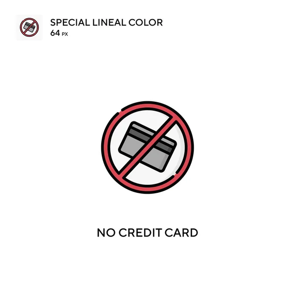 Nenhum Cartão Crédito Ícone Vetorial Cor Linear Especial Não Ícones — Vetor de Stock