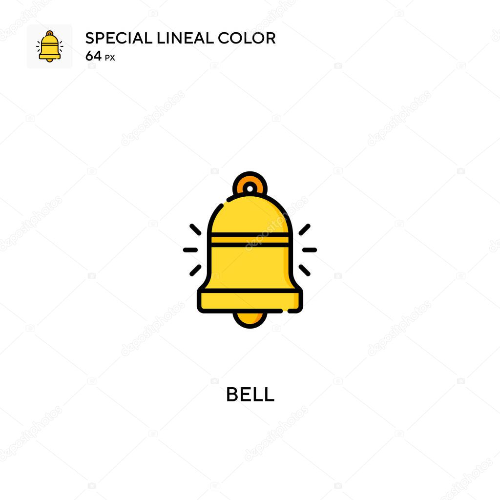 Bell Special lineal color vector icon. Bell icons for your business project