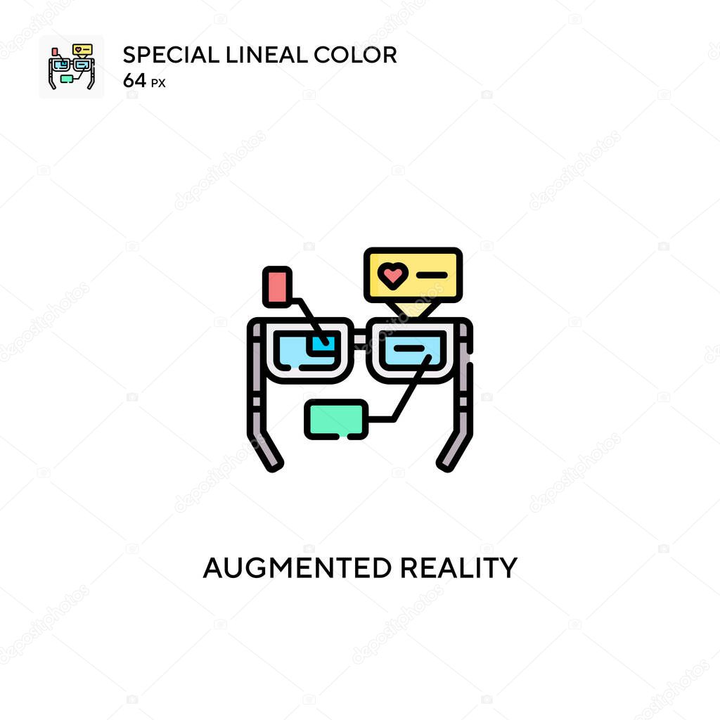 Augmented reality Special lineal color vector icon. Augmented reality icons for your business project