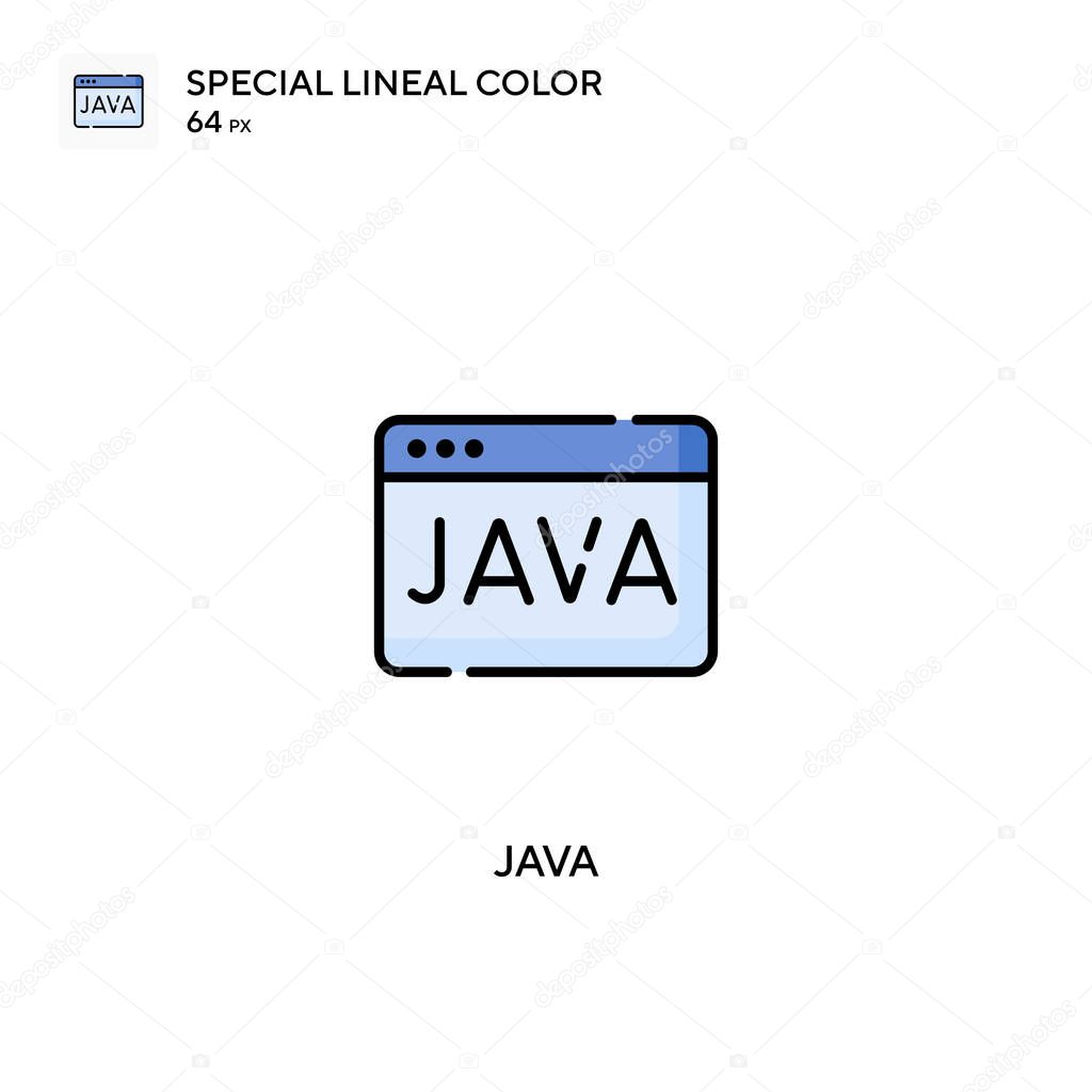 Java Special lineal color vector icon. Java icons for your business project