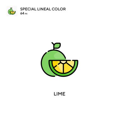 Limonlu özel doğrusal renk vektörü simgesi. İş projeniz için limon simgeleri