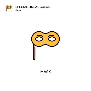 Maske Özel Doğrusal Renk Vektörü simgesi. İş projeniz için maske simgeleri