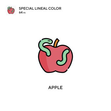 Apple Özel Lineal renk vektörü simgesi. İş projeniz için elma simgeleri