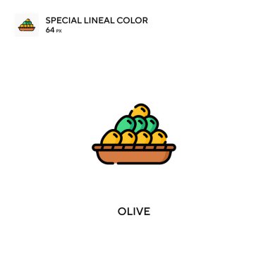Olive Special Lineal renk vektör simgesi. İş projeniz için zeytin simgeleri