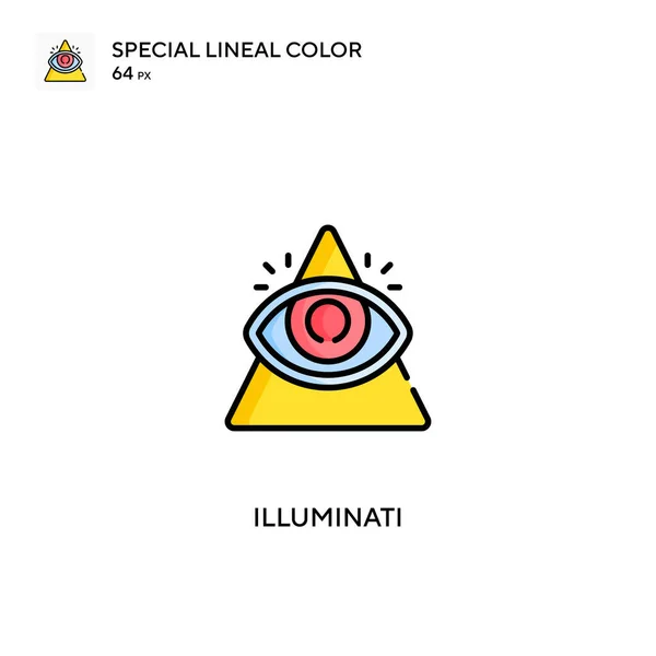 Illuminati Különleges Lineáris Színvektor Ikon Illuminati Ikonok Üzleti Projektjéhez — Stock Vector