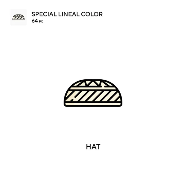 Sombrero Icono Especial Vector Color Lineal Iconos Sombreros Para Proyecto — Vector de stock