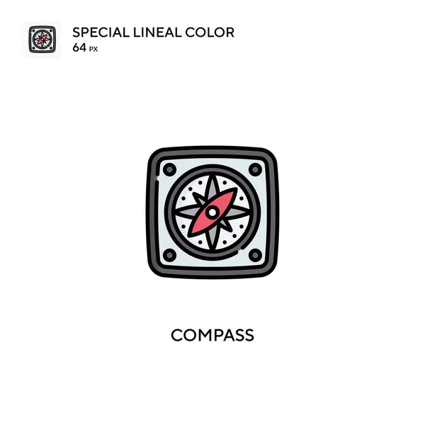 Compass Special Lineal Color Vector Icon 비즈니스 프로젝트용 컴퍼스 아이콘 — 스톡 벡터