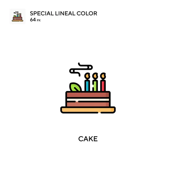 Cake Special Lineal Color Vector Icon Cake Icons Your Business — Stock Vector