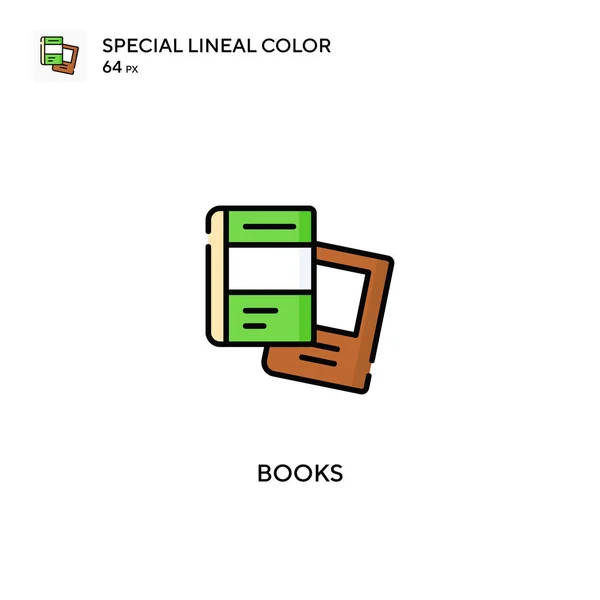 Libros Icono Especial Vector Color Lineal Iconos Libros Para Proyecto — Vector de stock