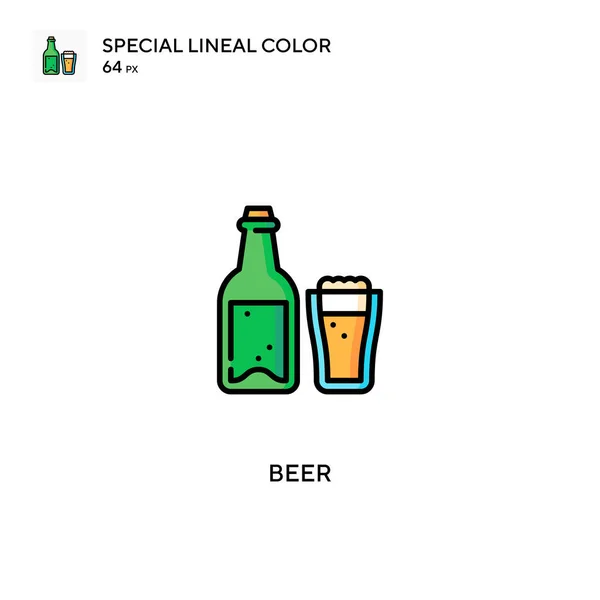 Pivo Speciální Lineární Barevný Vektor Ikony Ikony Piv Pro Váš — Stockový vektor