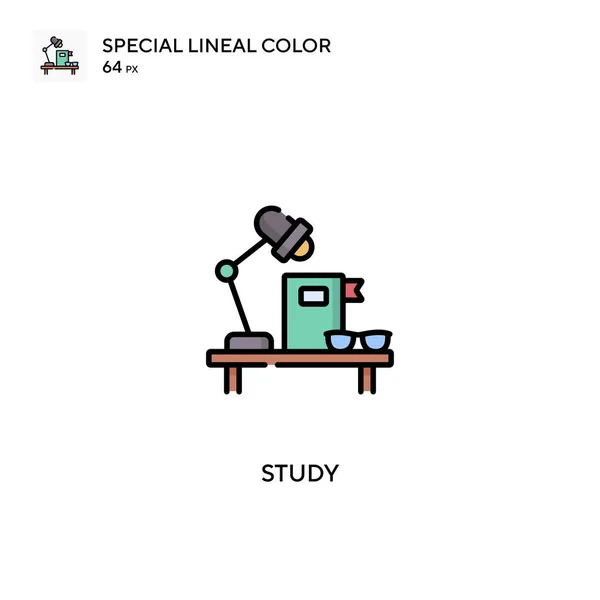Estudio Especial Icono Vector Color Lineal Iconos Estudio Para Proyecto — Vector de stock