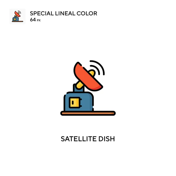 Satellite Dish Special Lineal Color Vector Icon Satellite Dish Icons — Stock Vector