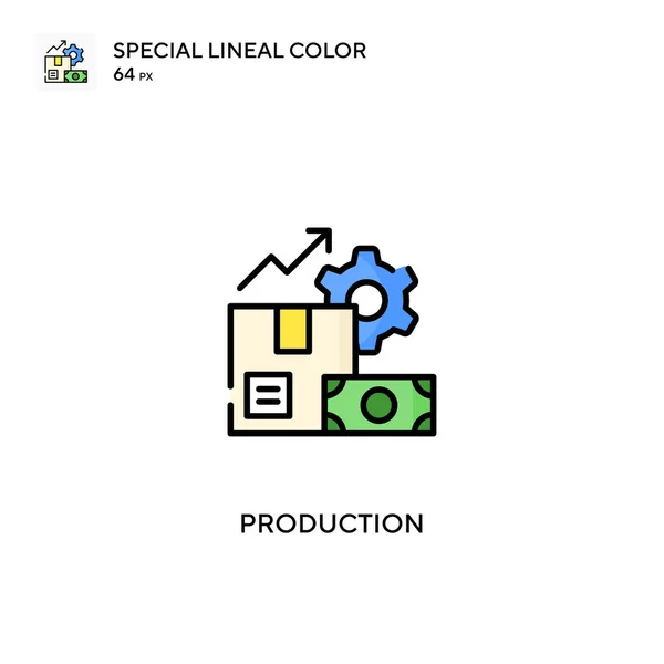 生产特殊线形彩色矢量图标 为您的商业项目制作图标 — 图库矢量图片