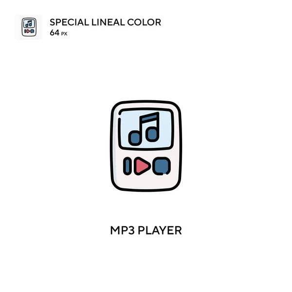 Mp3 Плеєр Спеціальний Лінійний Колір Вектор Піктограма Mp3 Піктограми Програвача — стоковий вектор