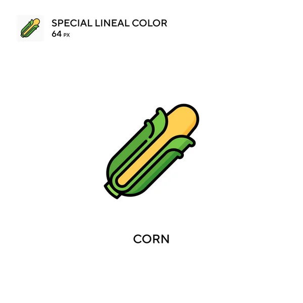 Maïs Speciale Lijnkleur Vector Pictogram Maïs Iconen Voor Business Project — Stockvector