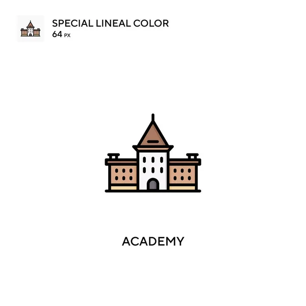 Academia Especial Icono Vector Color Lineal Iconos Academia Para Proyecto — Archivo Imágenes Vectoriales