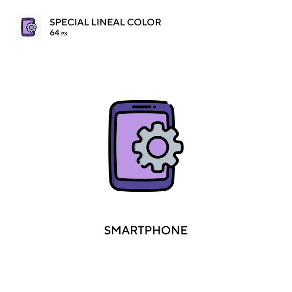 Smartphone Icône Vectorielle Couleur Linéaire Spéciale Icônes Smartphone Pour Votre — Image vectorielle