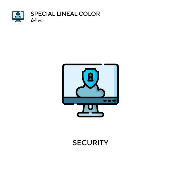 Security Spezielles Lineares Farbvektorsymbol Sicherheitssymbole Für Ihr Geschäftsprojekt — Stockvektor