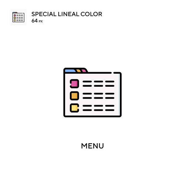 菜单特殊线形彩色矢量图标 您的商业项目的菜单图标 — 图库矢量图片