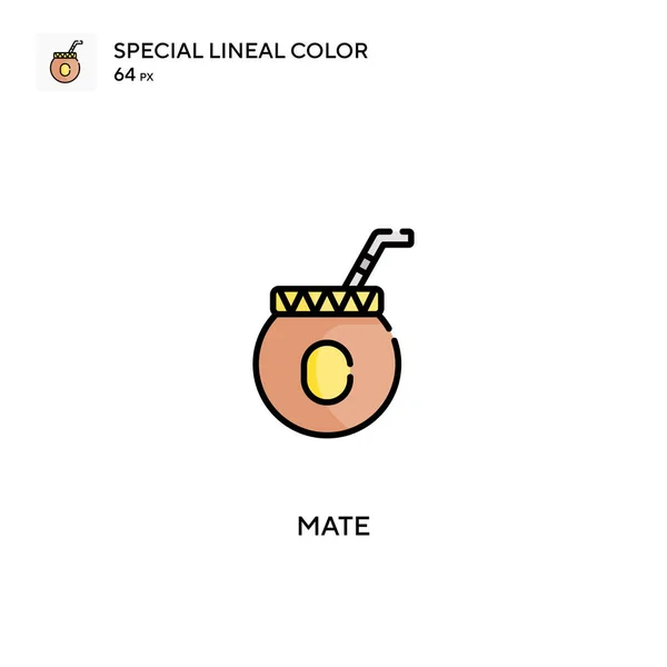 Mate Icono Especial Vector Color Lineal Iconos Mate Para Proyecto — Archivo Imágenes Vectoriales