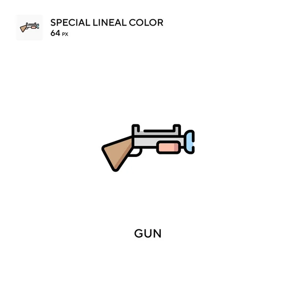 Gun Special Lineal Color Vector Icon Gun Icons Your Business — Stock Vector