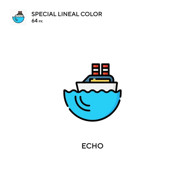 Echo Special Lineal Color Vector Icon Echo Icons Your Business — Stock Vector