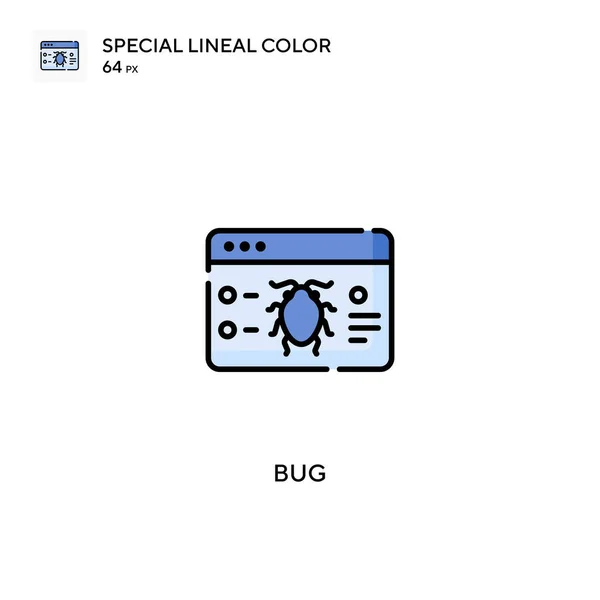 Bug Special Lineal Color Vector Icoon Bug Iconen Voor Business — Stockvector