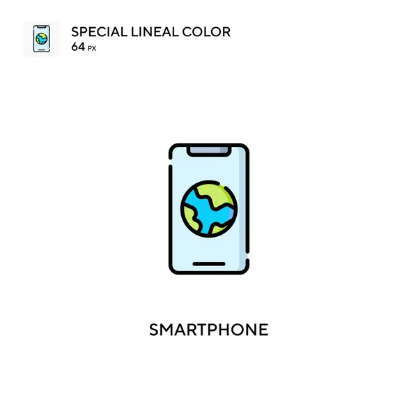 Smartphone Speciale Lijnkleur Vector Pictogram Smartphone Iconen Voor Zakelijke Project — Stockvector