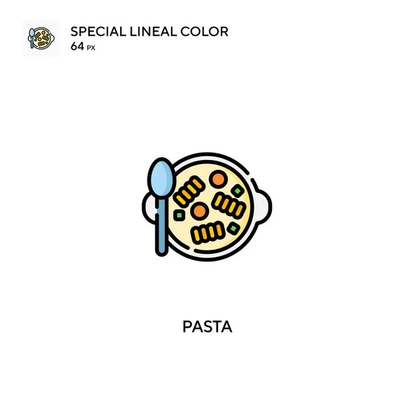 Pasta Icono Especial Vector Color Lineal Iconos Pasta Para Proyecto — Vector de stock