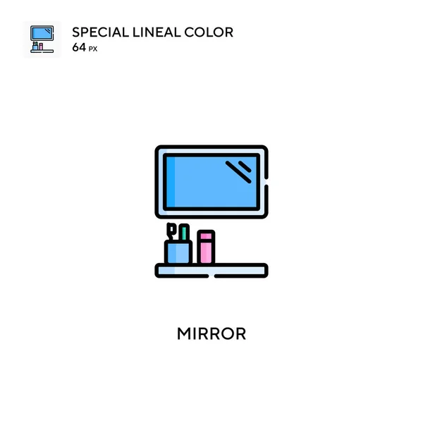 Mirror Special Lineal Color Vector Icon Mirror Icons Your Business — Stock Vector