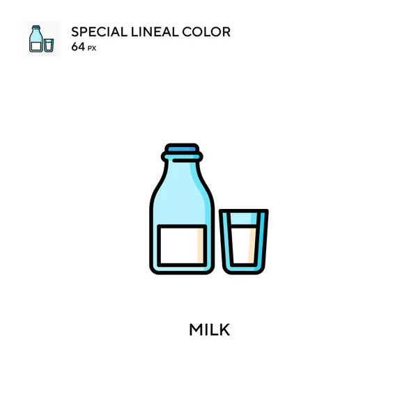 Значок Специального Цвета Вектора Цвета Молока Иконки Молока Вашего Бизнес — стоковый вектор