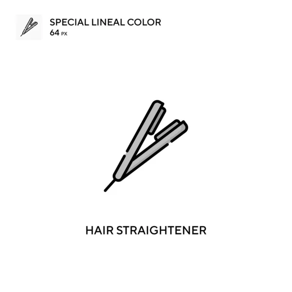 Hair Straightener Special Lineal Color Vector Icon Hair Straightener Icons — Stock Vector