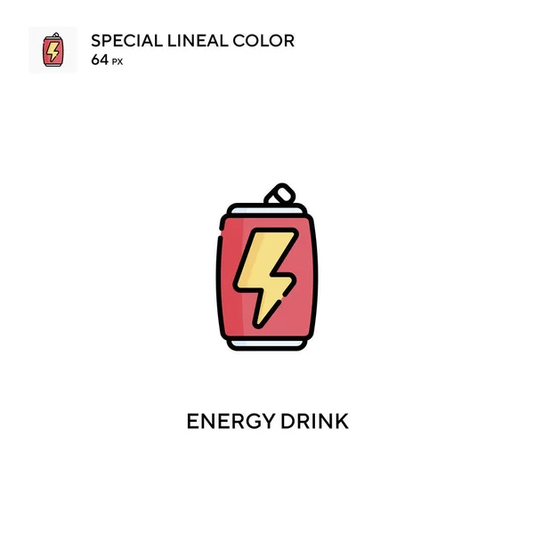 Energy Drink Special Lineal Color Vector Icon Energy Drink Icons — Stock Vector