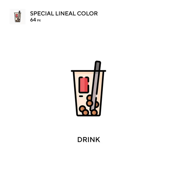 Beber Icono Especial Vector Color Lineal Iconos Bebidas Para Proyecto — Vector de stock