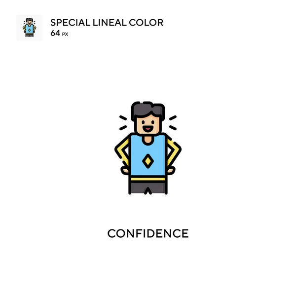 Confidence Special Lineal Color Vector Icon Confidence Icons Your Business — Stock Vector