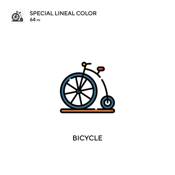 Vélos Icône Vectorielle Couleur Linéaire Spéciale Icônes Vélo Pour Votre — Image vectorielle