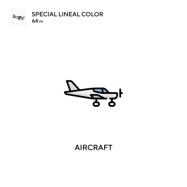 Aircraft Special Lineal Color Vector Icon Aircraft Icons Your Business — Stock Vector