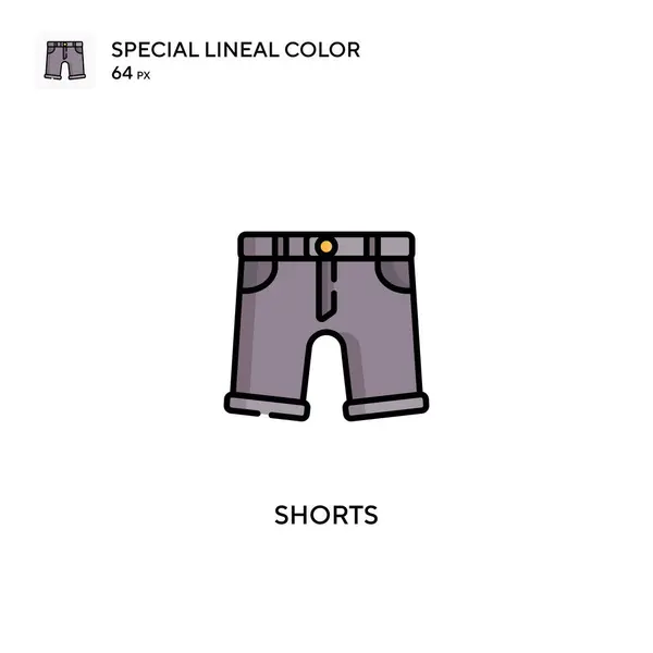 Pantalones Cortos Icono Especial Vector Color Lineal Iconos Shorts Para — Archivo Imágenes Vectoriales