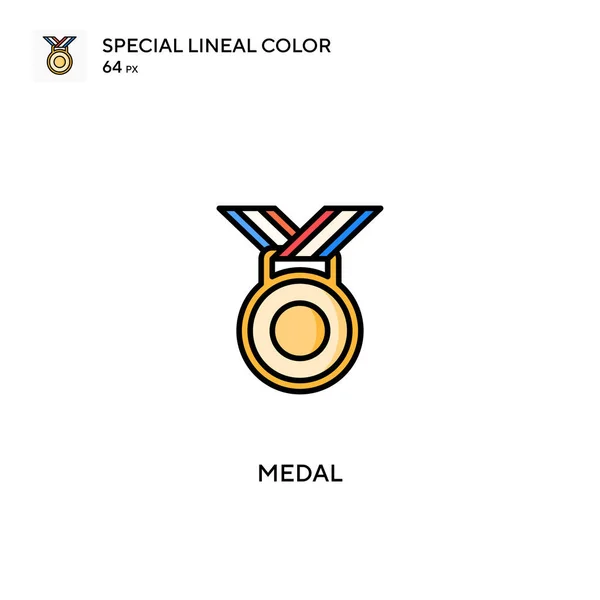 Medalha Ícone Vetorial Cor Linear Especial Ícones Medalha Para Seu — Vetor de Stock