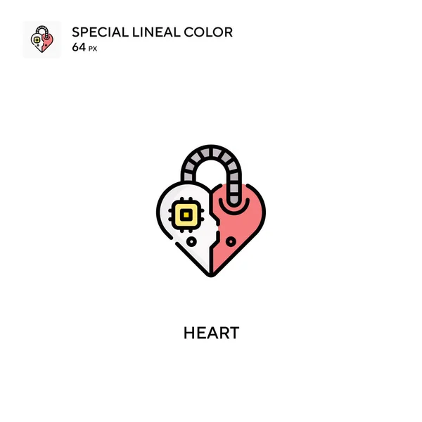 Corazón Especial Icono Vector Color Lineal Iconos Corazón Para Proyecto — Archivo Imágenes Vectoriales