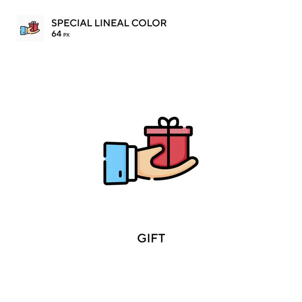 Regalo Icono Especial Vector Color Lineal Iconos Regalo Para Proyecto — Archivo Imágenes Vectoriales