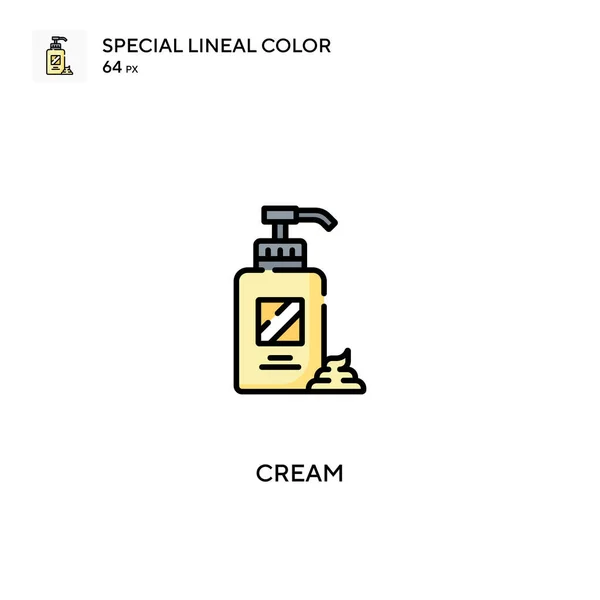 Crema Icono Especial Vector Color Lineal Iconos Crema Para Proyecto — Vector de stock