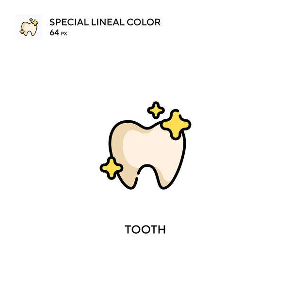 Tooth Special Lineal Color Vector Icon Tooth Icons Your Business — Stock Vector