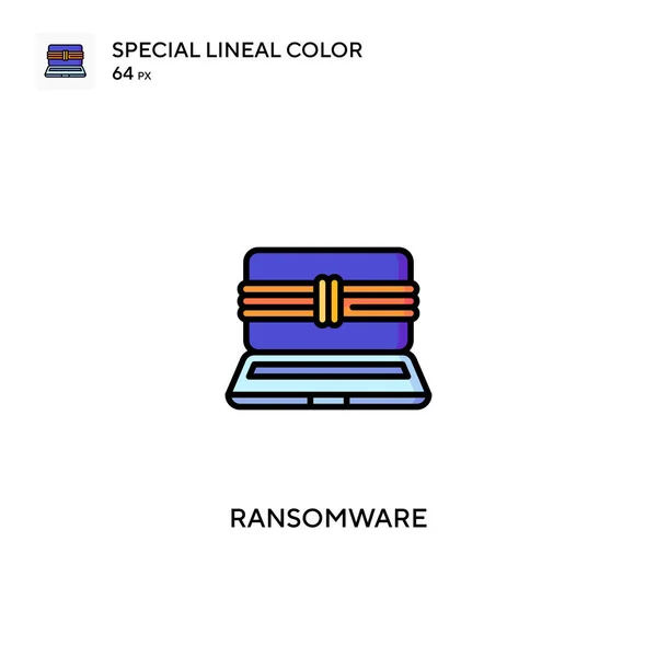 Ransomware Specjalna Ikona Wektora Kolorów Liniowych Ikony Ransomware Dla Twojego — Wektor stockowy